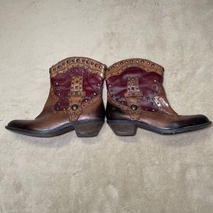 vince camuto madalissa red heeled boots